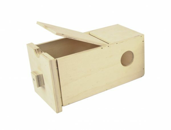 Houten nestkast schuiflade 20,8x9,7x9,7cm Ø4,5cm