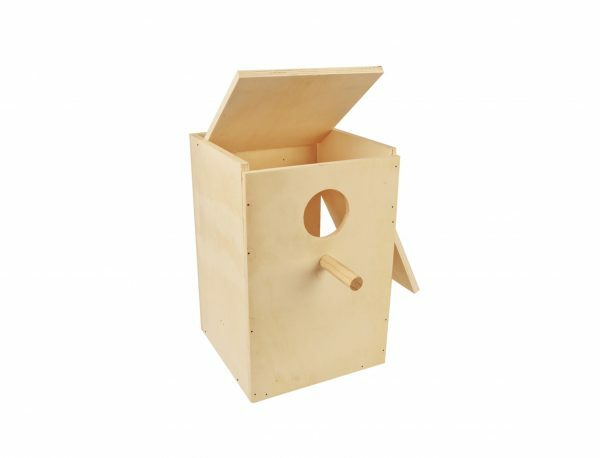 Valkparkietnestkast  20x20x30cm Ø4,7cm