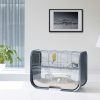 Gerbilkooi Lugano zilver/antraciet 60x29x44cm
