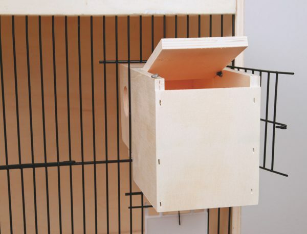 Houten nestkast half buiten 19,5x10x12cm