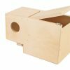 Houten nestkast half buiten 19,5x10x12cm