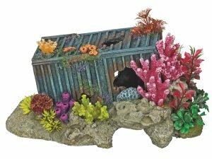 Aqua Deco Container + roze koraal 300x195x150mm