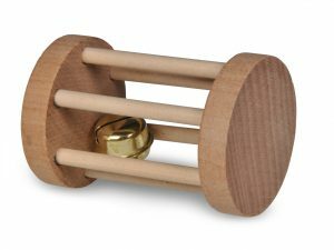 Speelgoed knaagdier hout wortel 9,5cm&rol 7cm (2)