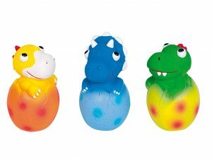 Speelgoed hond latex dinosaurus ei Ass.15cm