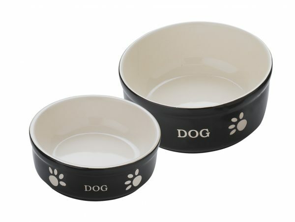 Eetpot hond aardewerk "Dog" zwart Ø15,5cm