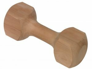 Speelgoed hond hout apporteerblok 1kg 28cm
