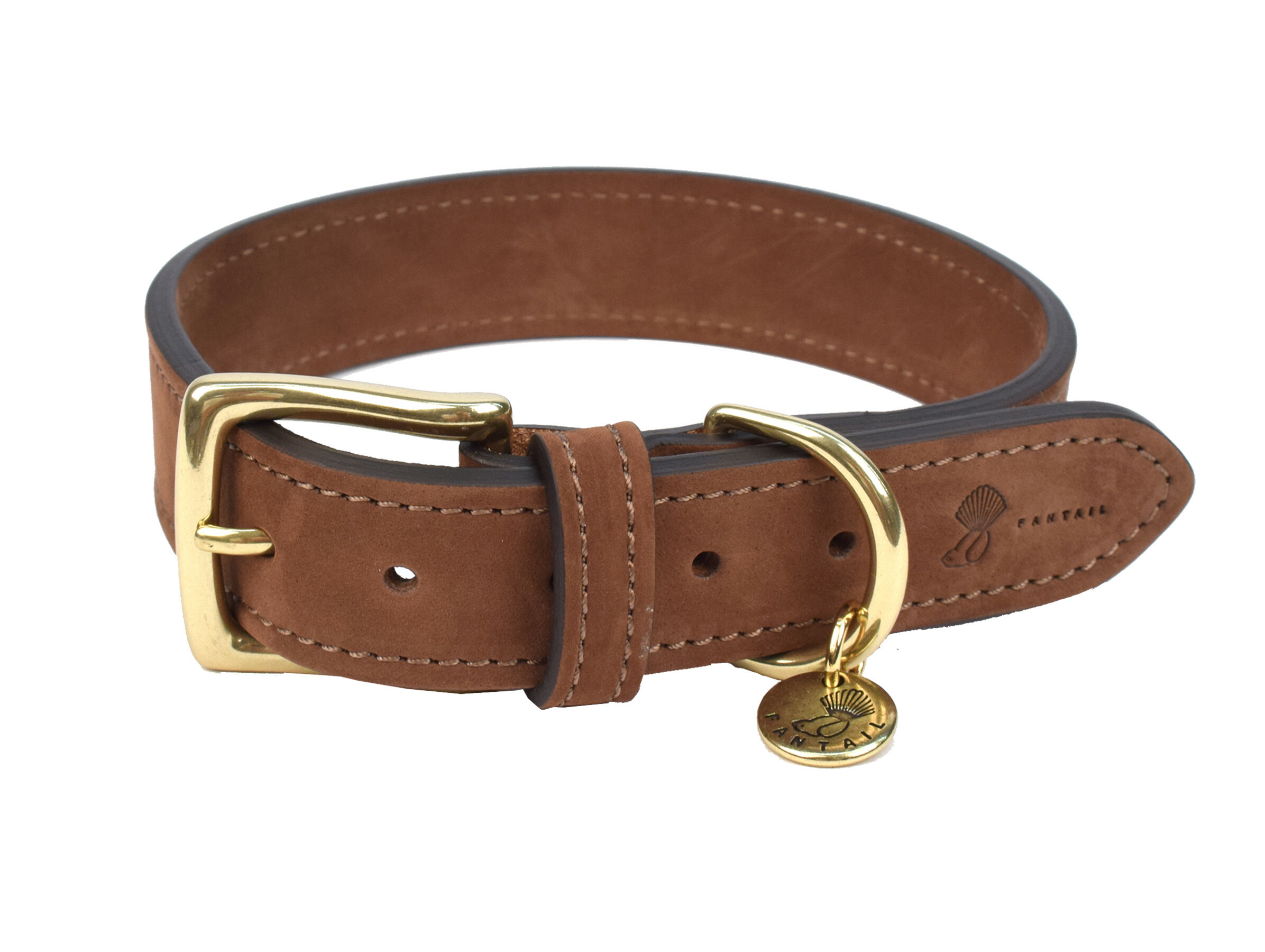 Grootte met tijd ik draag kleding Halsband Hond Nubu Donkerbruin 40cmx25mm S | Bopets