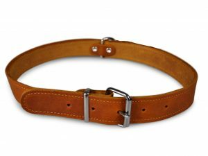 Halsband geolied leder cognac 70cmx30mm XXL