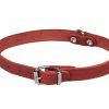 Halsband geolied leder rood 37cmx14mm S