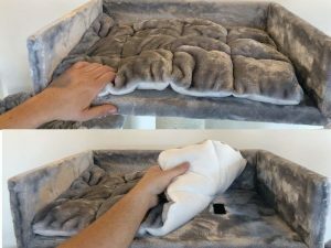 Ligbak Lounge + Kussen Light Grey
