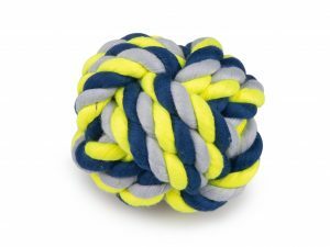 Katoenen bal blauw-geel 280g Ø10,5cm