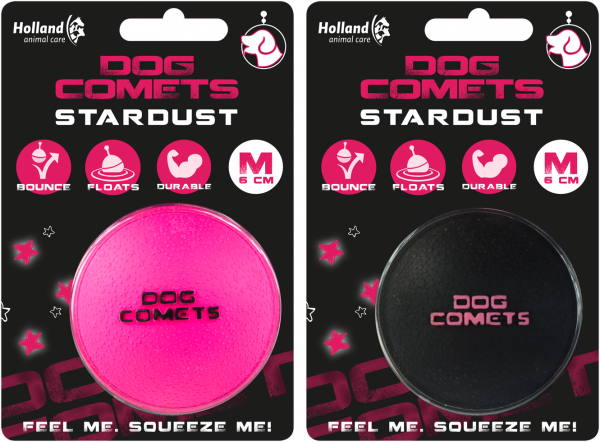 Dog Comets Ball Stardust Roze M