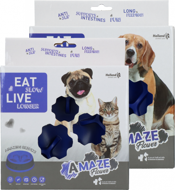 Eat Slow Live Longer Amaze Flower Blue S