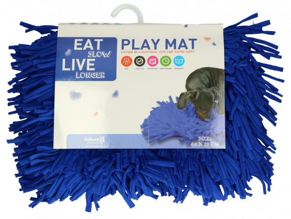 Eat Slow Live Longer Play Mat Blue