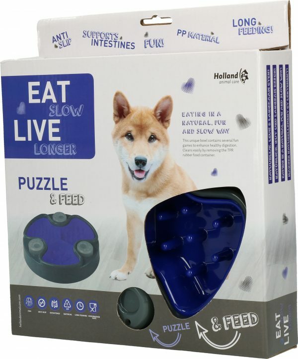 Eat Slow Live Longer Puzzle and Feed Blue