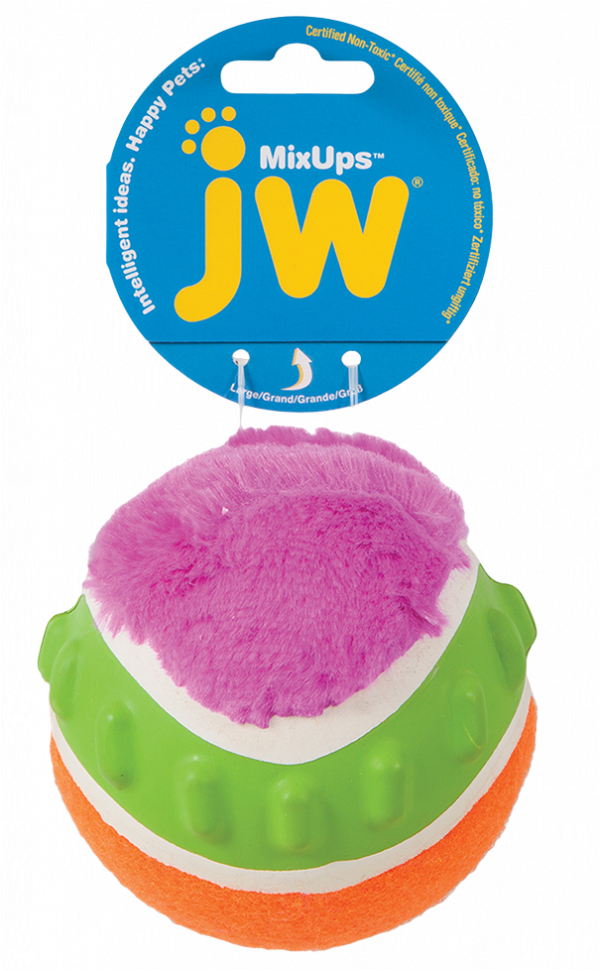 JW Mixups Ribbed Ball L 10 cm