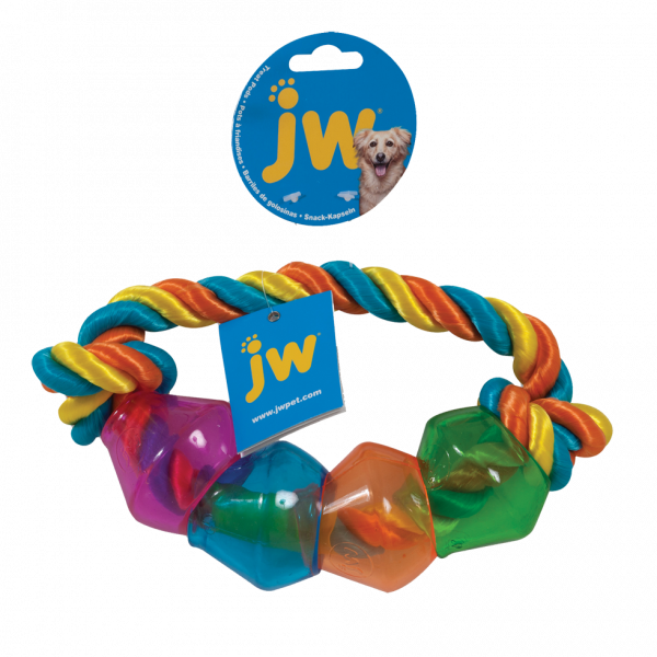 JW Treat Pod Rope Ring Large 22cm Multi Color