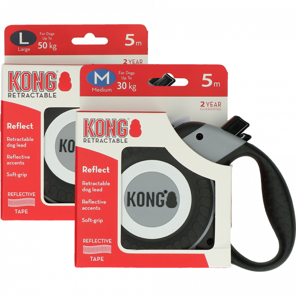 Kong Rollijn Reflect Grijs M (5m/30kg)