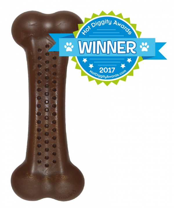 Pet Qwerks Flavorit Nylon Bark Bone Peanut Butter Large