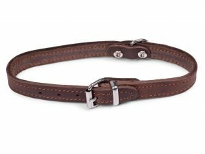 Halsband geolied leder bruin 37cmx14mm S