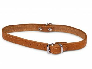 Halsband geolied leder cognac 42cmx16mm M