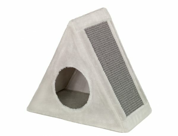 Krabhuis driehoekig Tri grijs 45x25x48cm