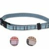 Halsband nylon Schotse Ruit blauw13-20cmx10mm XS