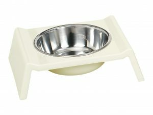 Eetpot hond inox/quatro melamine wit 22cm 0,35L