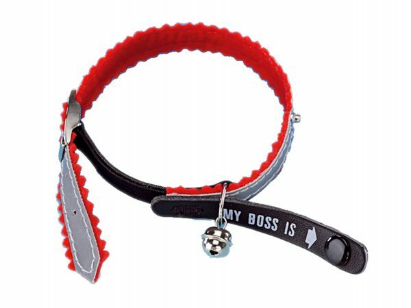 Halsband kat My Boss reflect rood 30cmx10mm