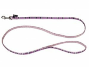 Leiband hond nylon Schotse Ruit paars 120cmx10mm S