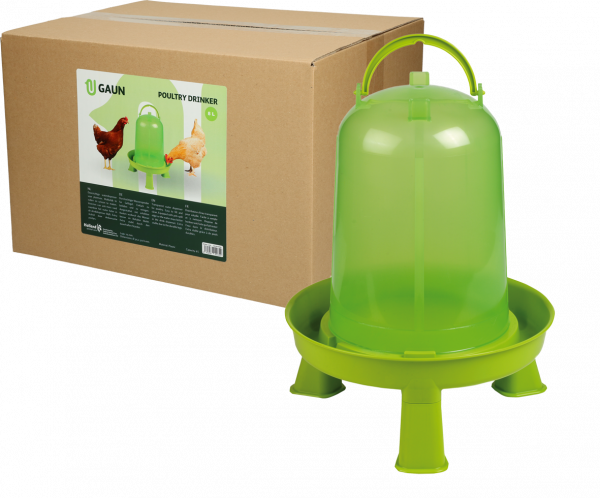 Pluimvee drinktoren 8 l green lemon op pootjes