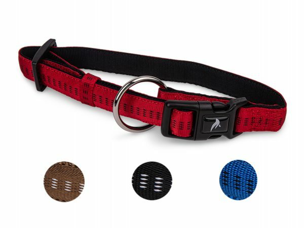 Halsband nylon Soft Grip rood 20-30cmx10mm S