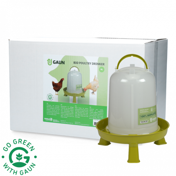 Pluimvee drinktoren 8 l Bio green lemon op pootjes