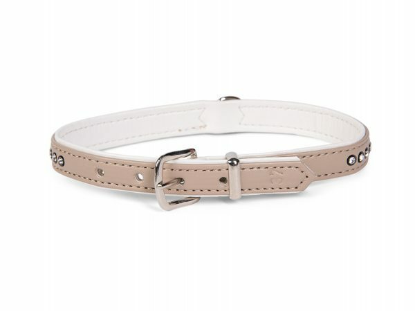 Halsband Crystal 1 rij taupe 32cmx12-14mm XS-S