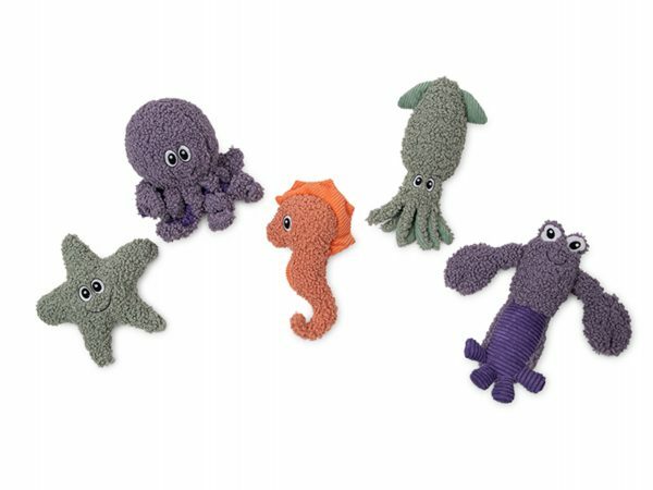 Speelgoed hond pluche Crusty de octopus 26cm