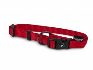 Halsband Classic Nylon rood 14-21cmx10mm XS