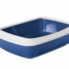 Kattenbak+rand Iriz42" NO.blauw 42x31x12,5cm