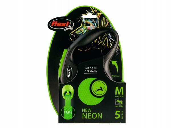 Flexi New Neon M (riem 5m) groen