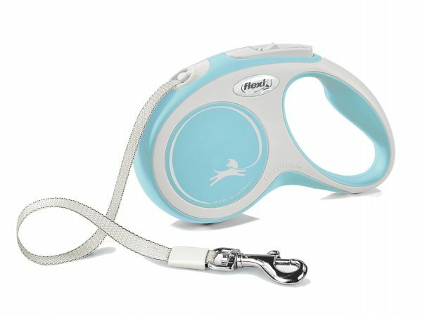 Flexi New Comfort S (riem 5m) lichtblauw