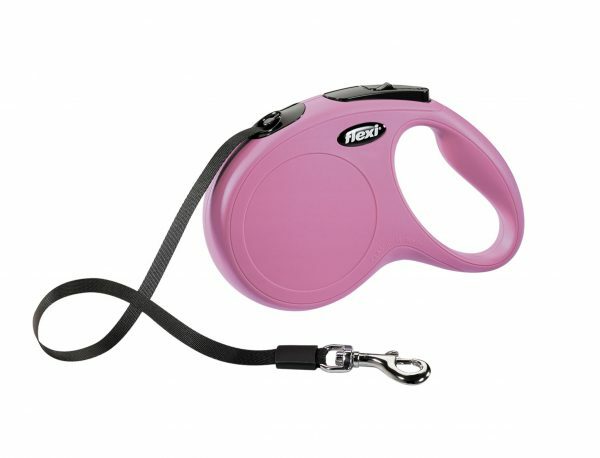 Flexi New Classic M (riem 5m) roze