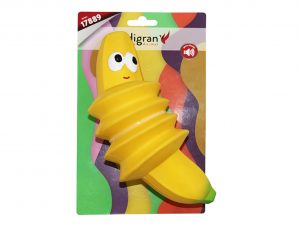 Speelgoed hond latex Banana ribble 18,5cm