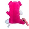 Speelgoed hond Scary varken met been 17,5cm