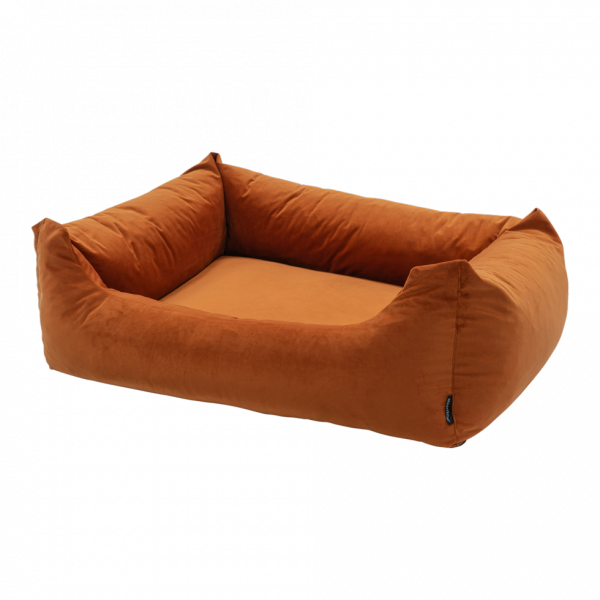 Madison Velours Dog Bed Oranje L