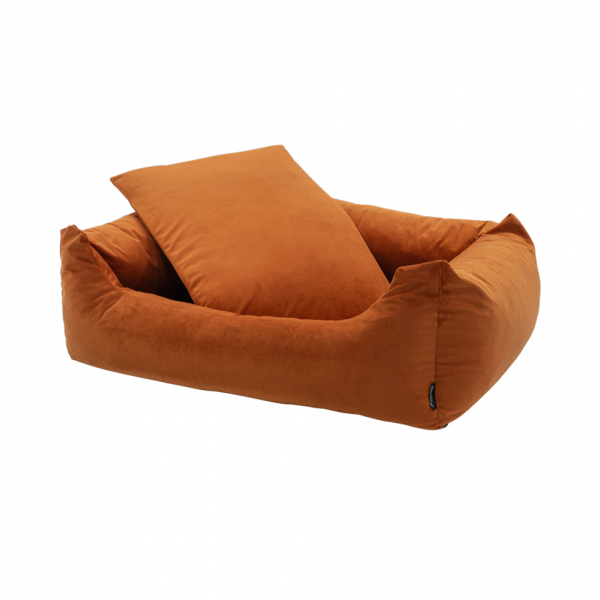 Madison Velours Dog Bed Oranje S