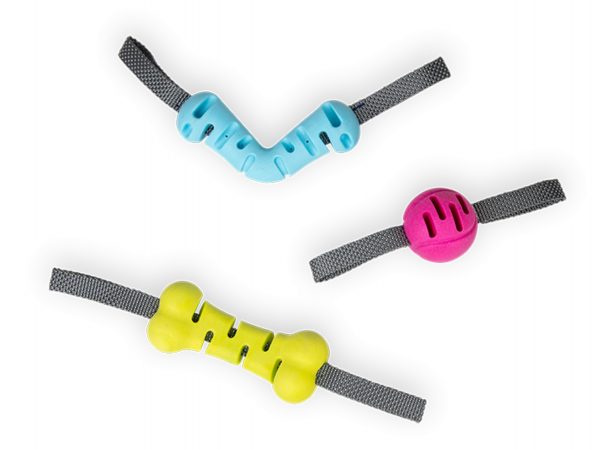 Speelgoed hond TPR fetch snack toy groen 36cm