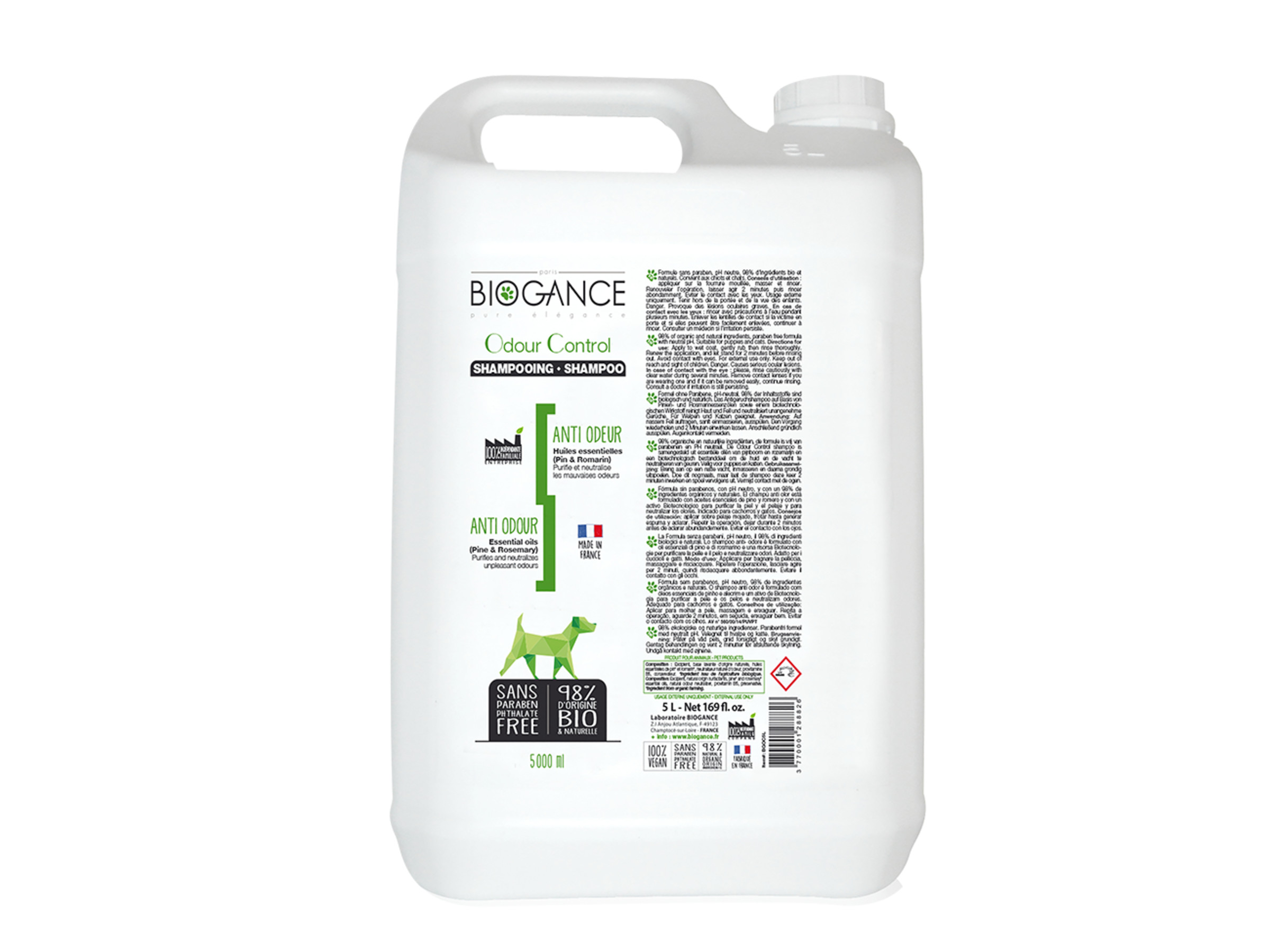 Cyclopen Ecologie Keizer BIOGANCE Hond Anti-geur Shampoo 5L | Bopets
