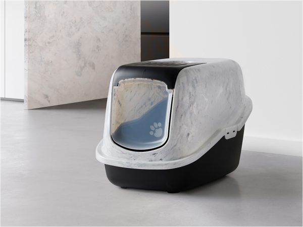 Toilethuis Nestor Marble zwart 56x39x38,5cm