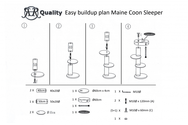 Krabpaal Maine Coon Sleeper Crown Blackline Dark Grey