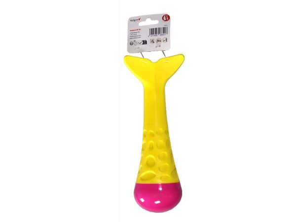 Speelgoed hond TPR vis geel 25cm