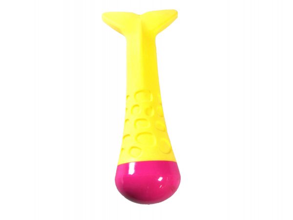 Speelgoed hond TPR vis geel 25cm